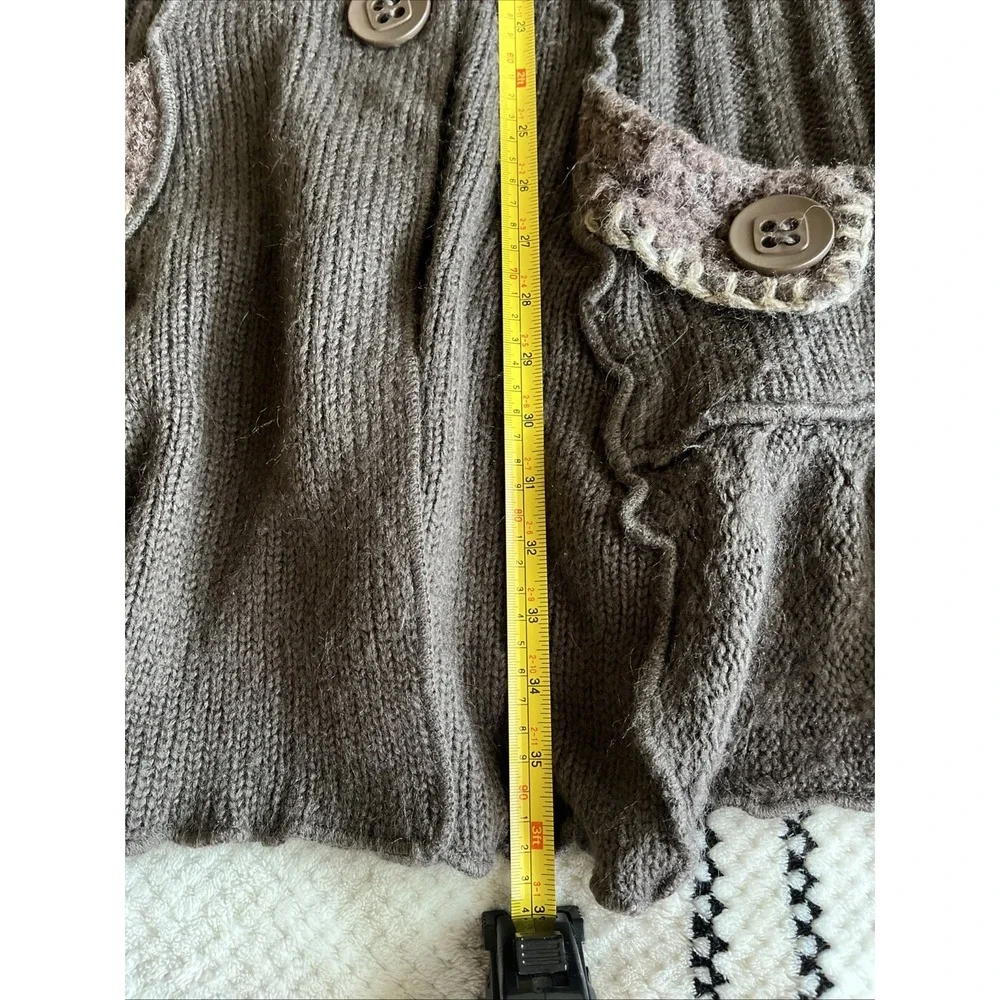 Monroe & Maine Ladies Duster Long Cardigan Size S Acrylic/Wool/Mohair Unusual